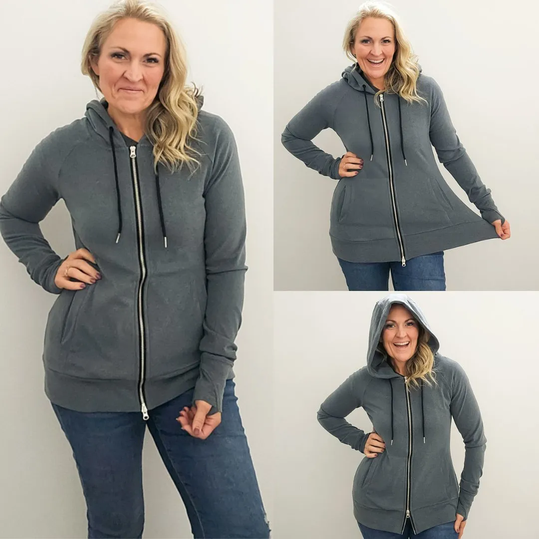 Lux Grey Fleece Full Zip