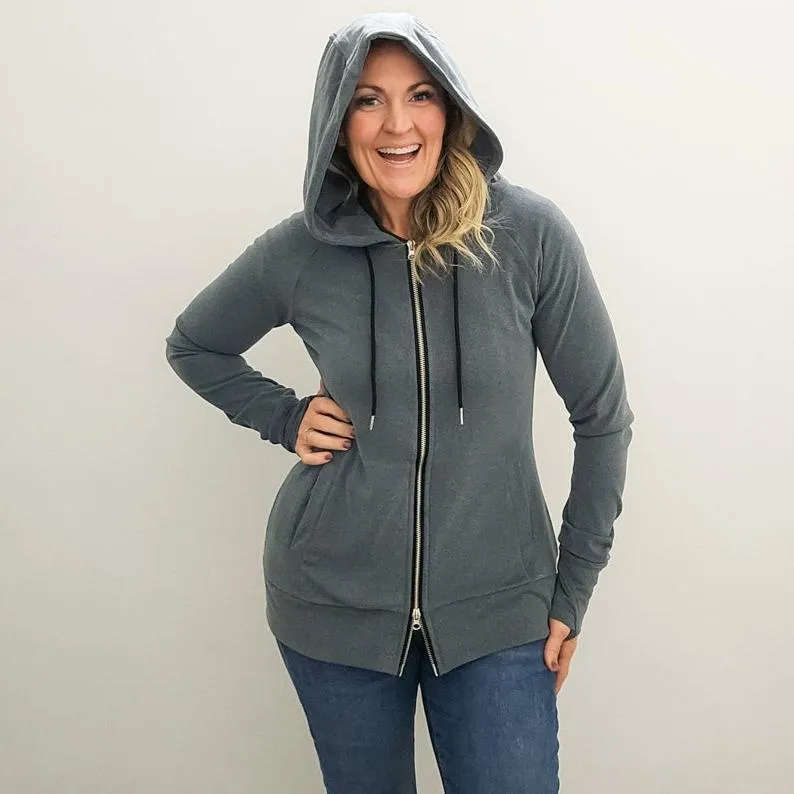 Lux Grey Fleece Full Zip