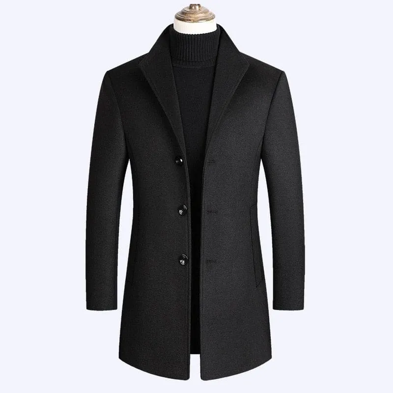 Luxurious Brand Men Wool Blends Coats