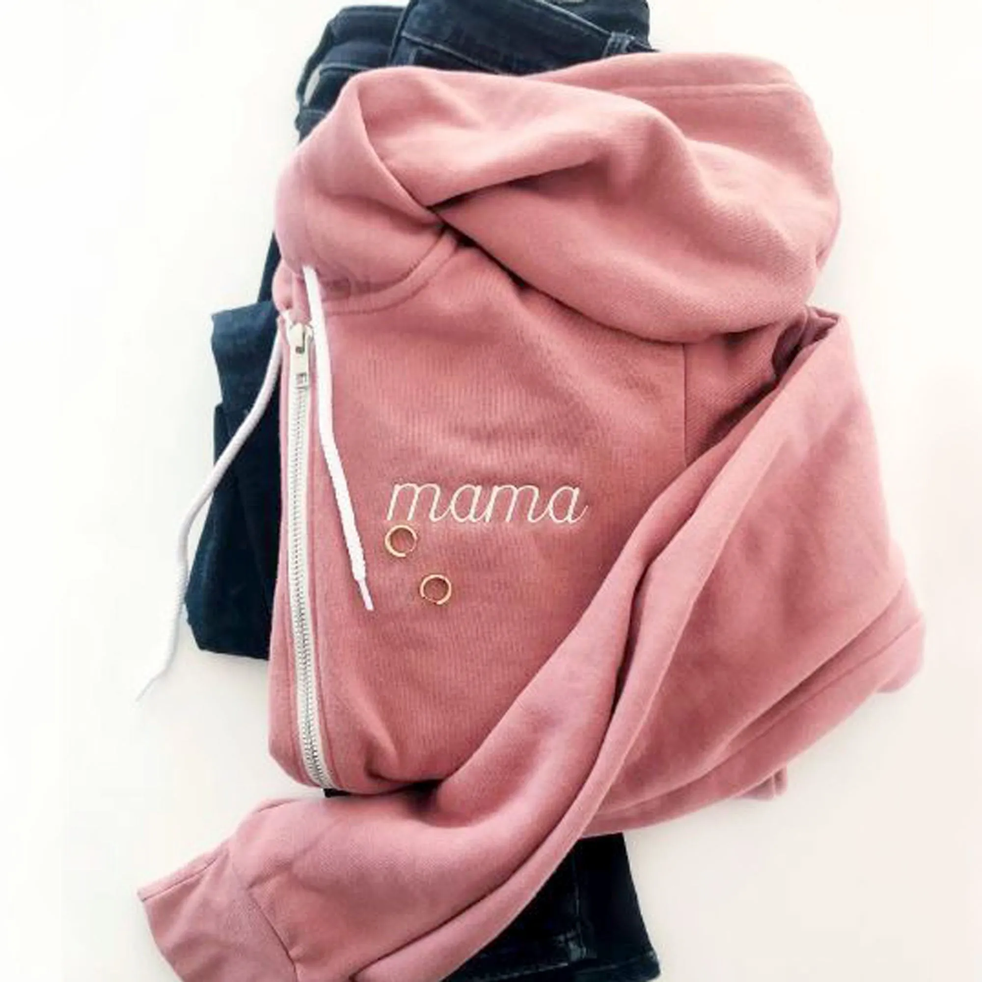 mama Script Bella Full Zip Sweatshirt