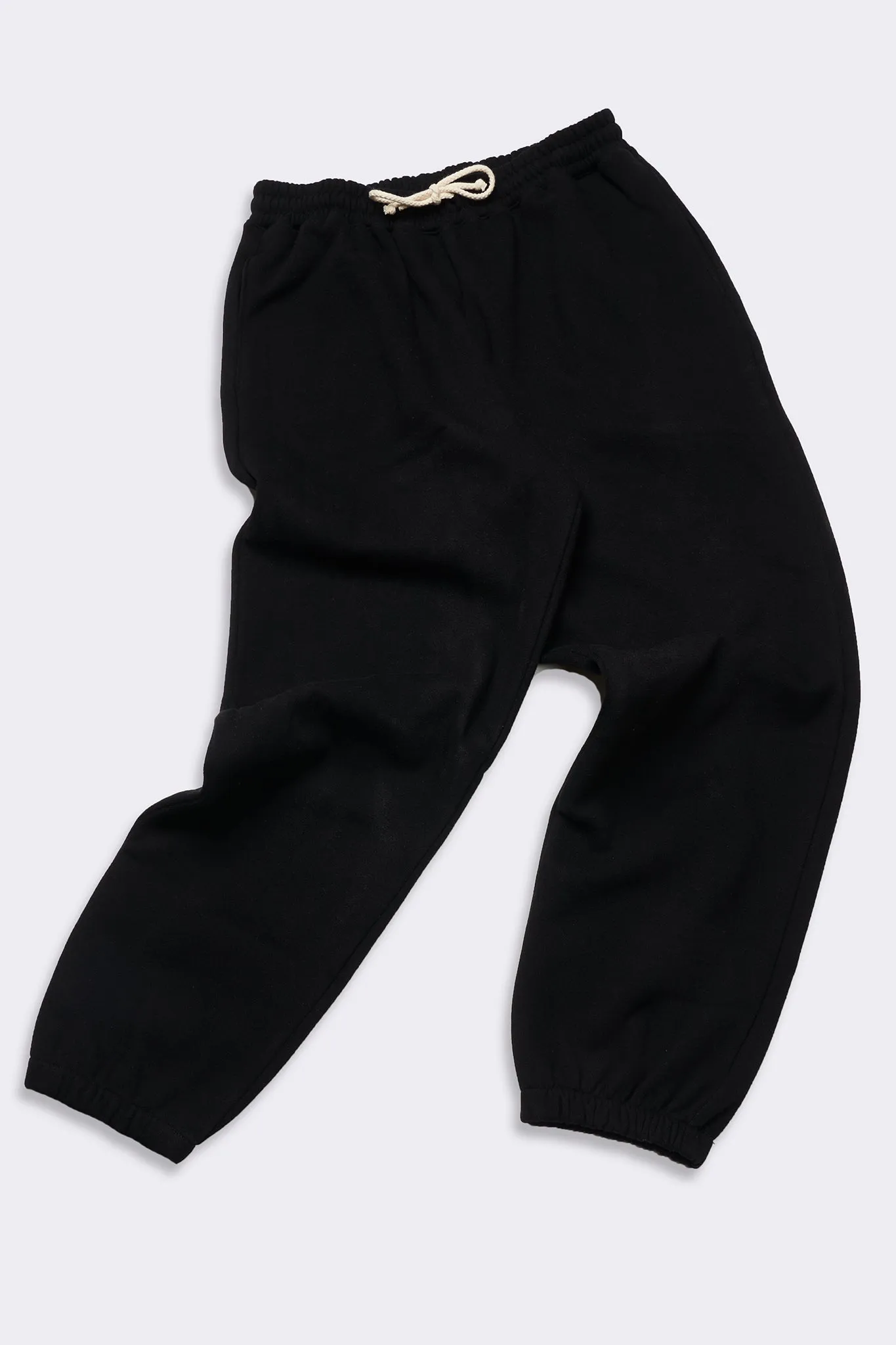 Men's Organic Heavyweight Fleece Sweatpants in Black