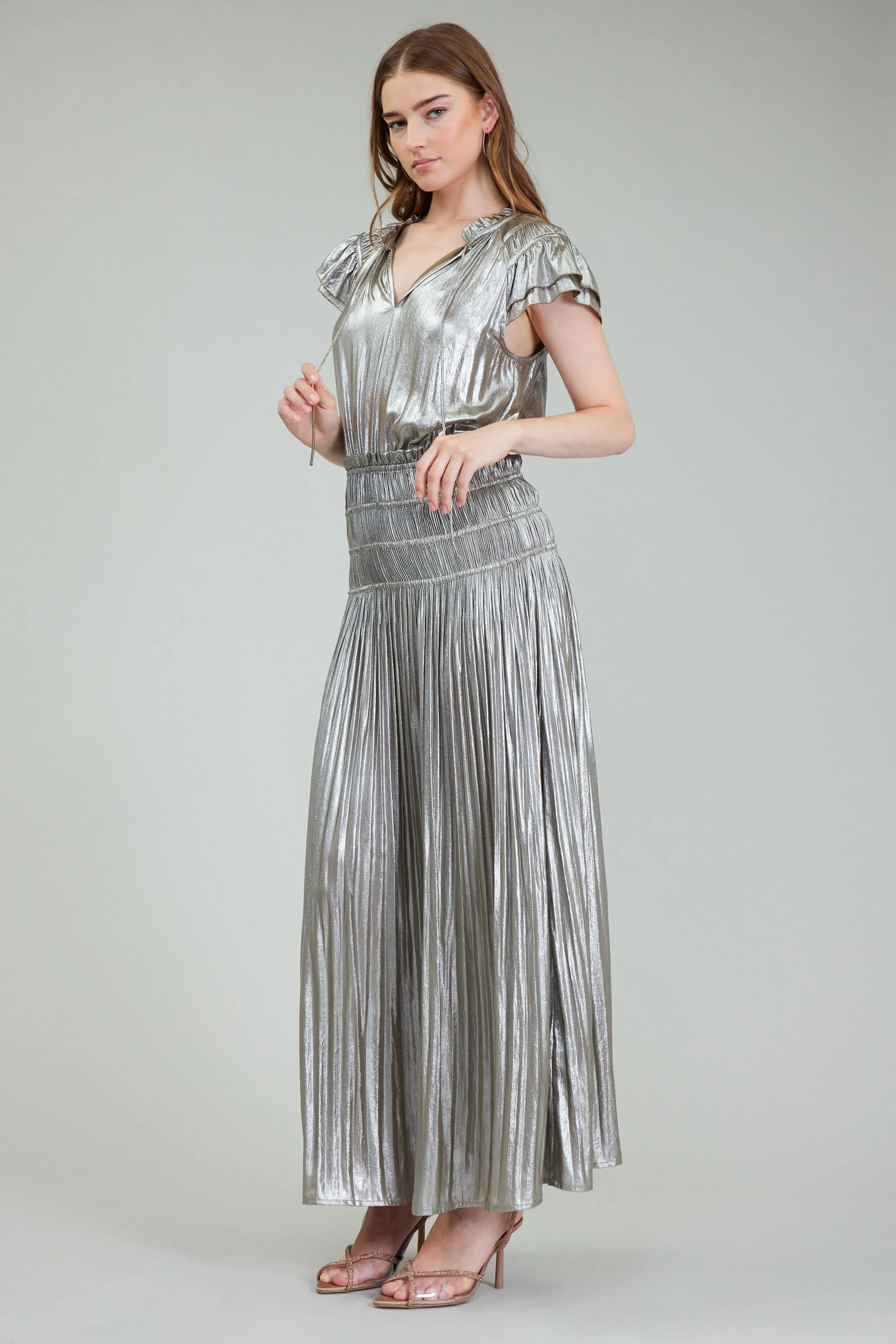 Metallic Maxi Dress