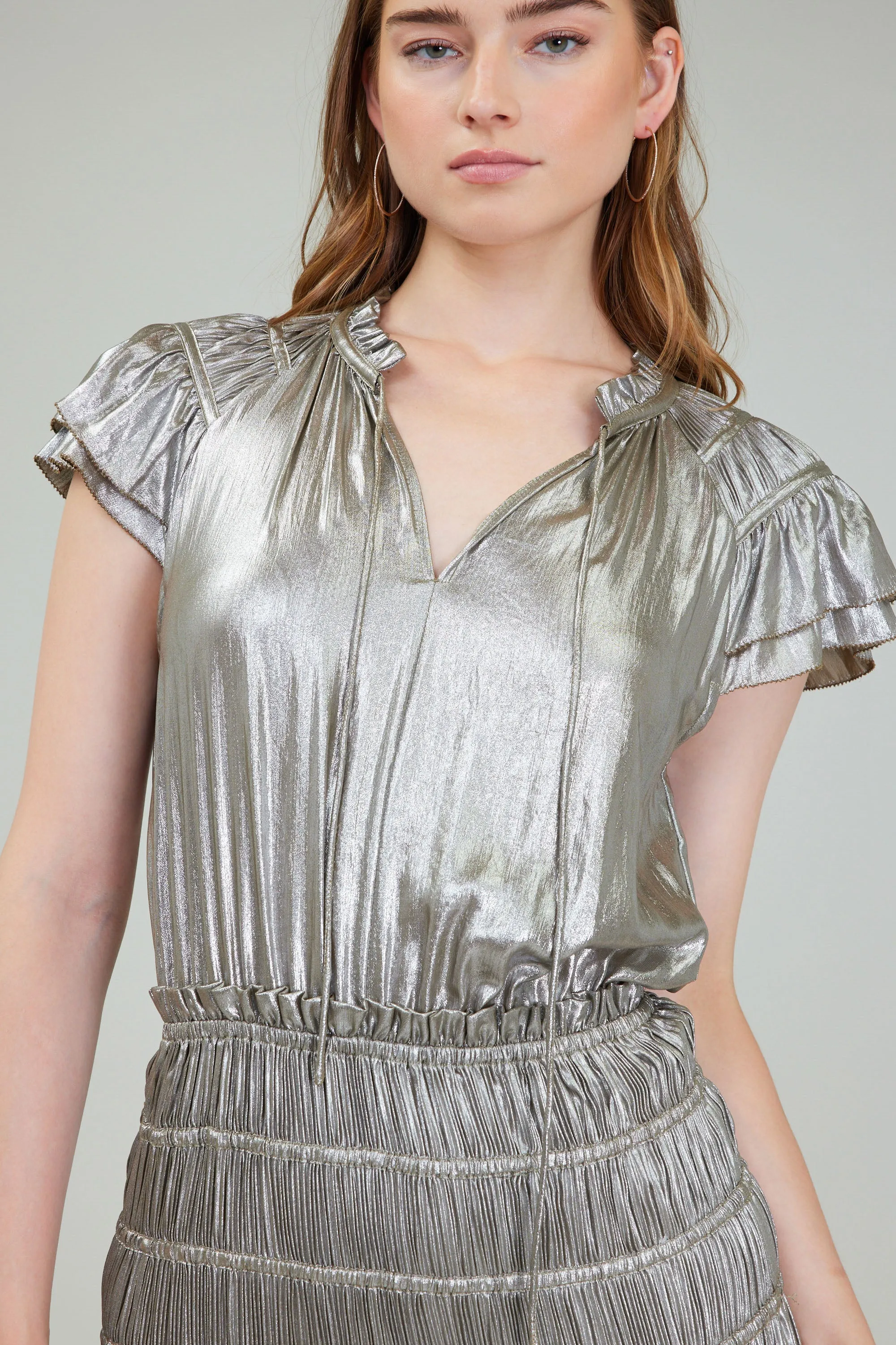 Metallic Maxi Dress