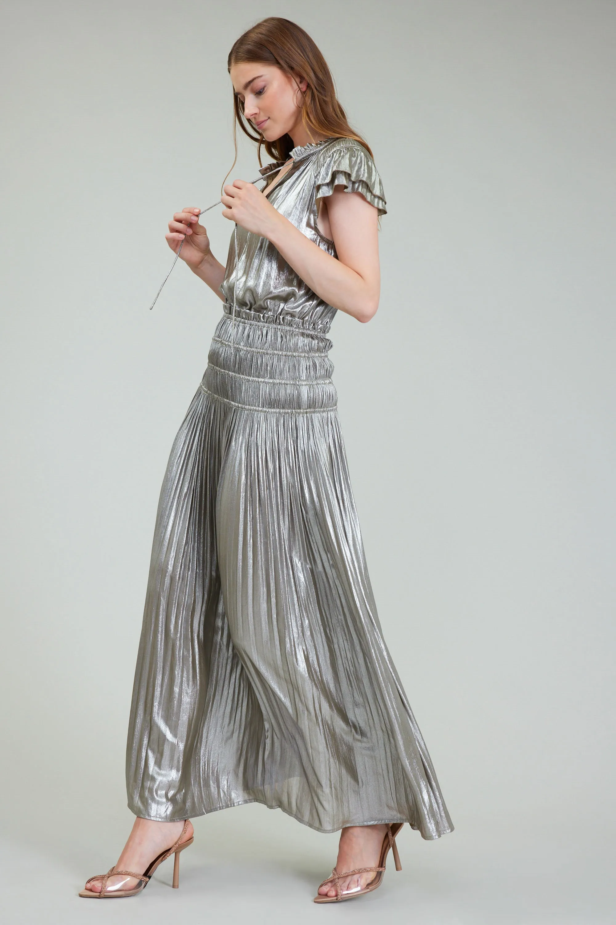 Metallic Maxi Dress