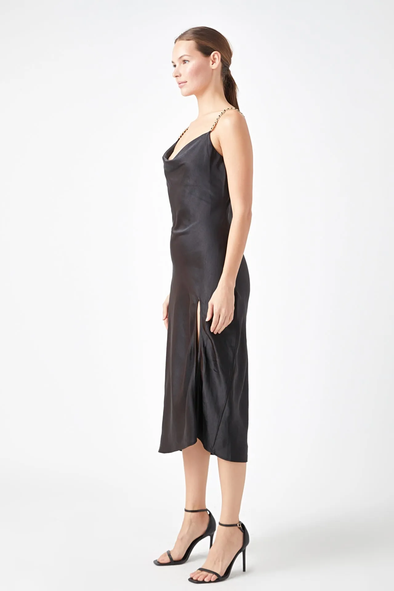 Midi Satin Slip Dress