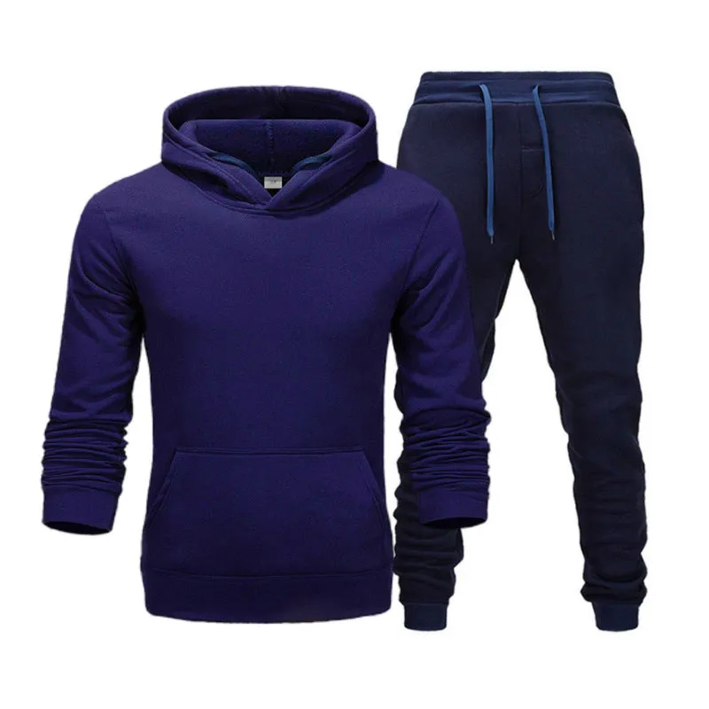 New Casual Suit Men And Women Sports Two-Piece Hooded Sports Sweater