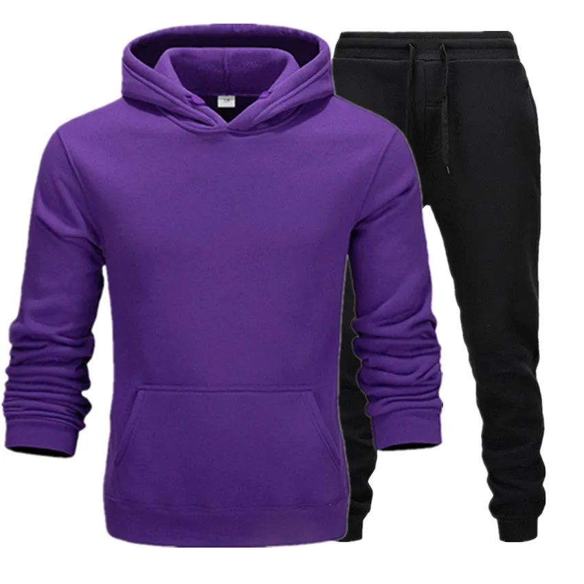 New Casual Suit Men And Women Sports Two-Piece Hooded Sports Sweater