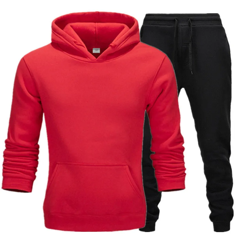 New Casual Suit Men And Women Sports Two-Piece Hooded Sports Sweater