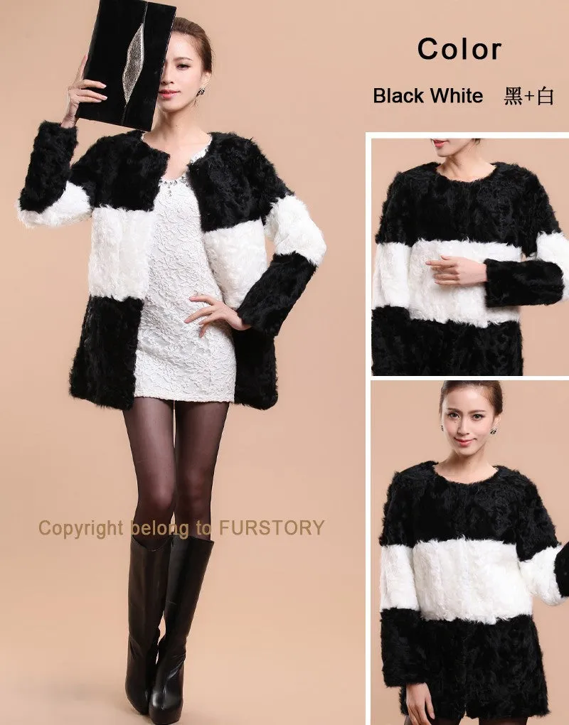 New Lamb Fur Coat Jacket Overcoat  Winter Overcoat In Fashion Interval Color Style Good Quality Lamb Fur FS13068