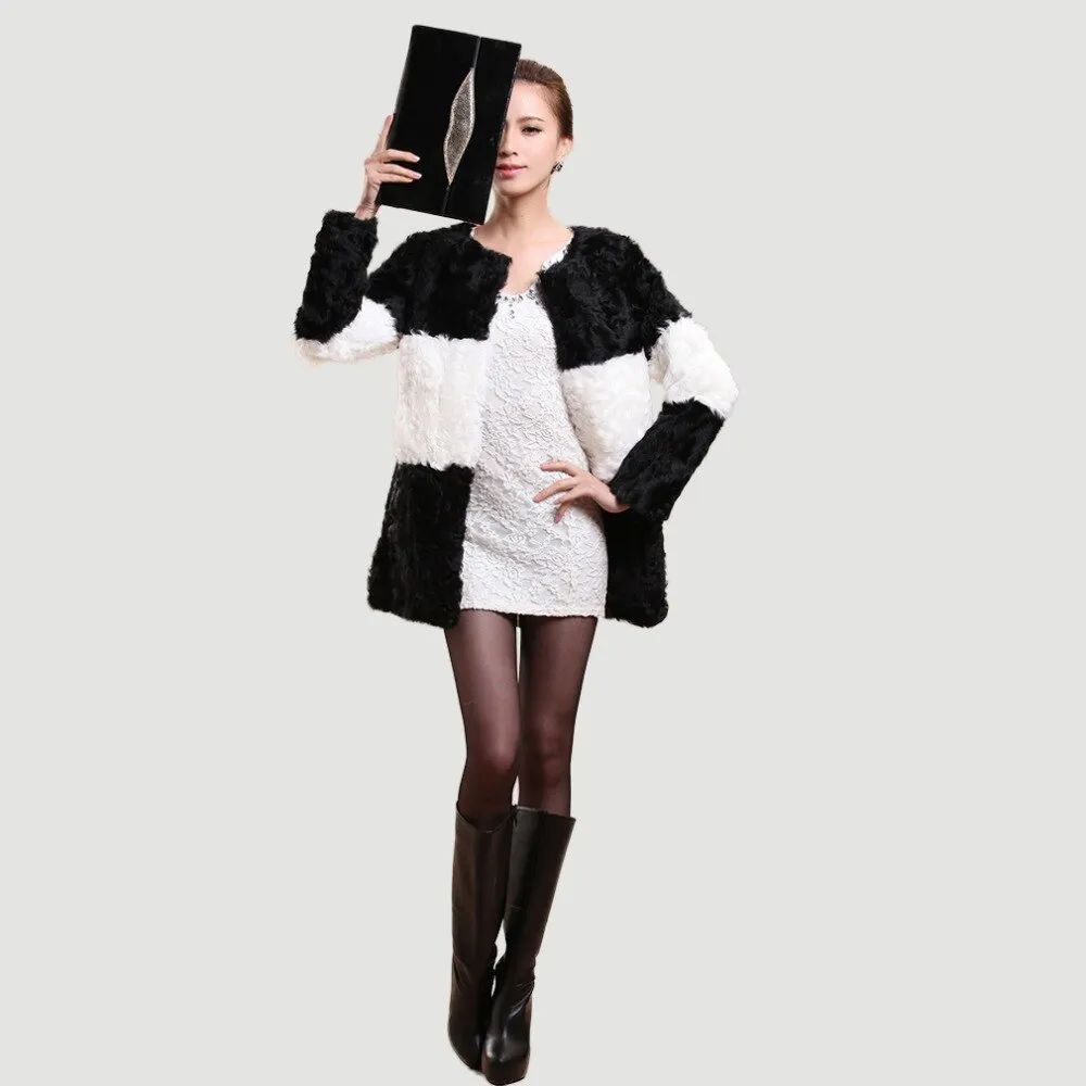 New Lamb Fur Coat Jacket Overcoat  Winter Overcoat In Fashion Interval Color Style Good Quality Lamb Fur FS13068