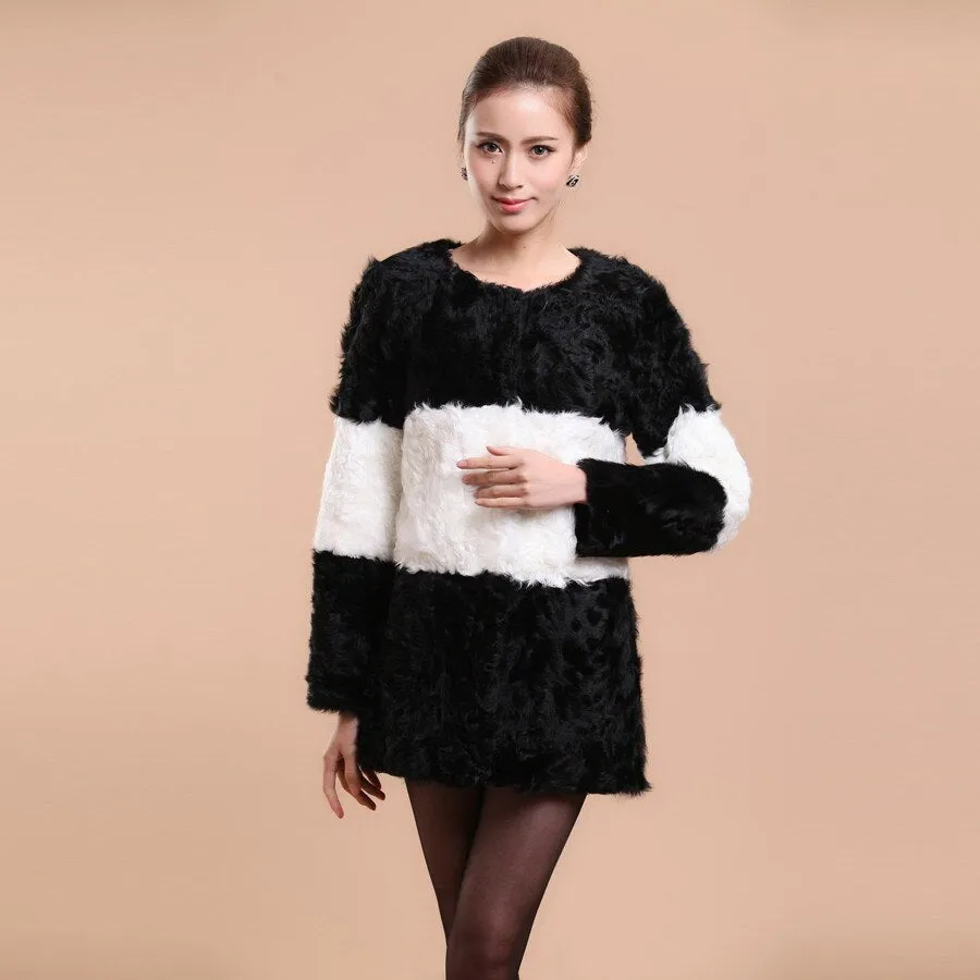 New Lamb Fur Coat Jacket Overcoat  Winter Overcoat In Fashion Interval Color Style Good Quality Lamb Fur FS13068