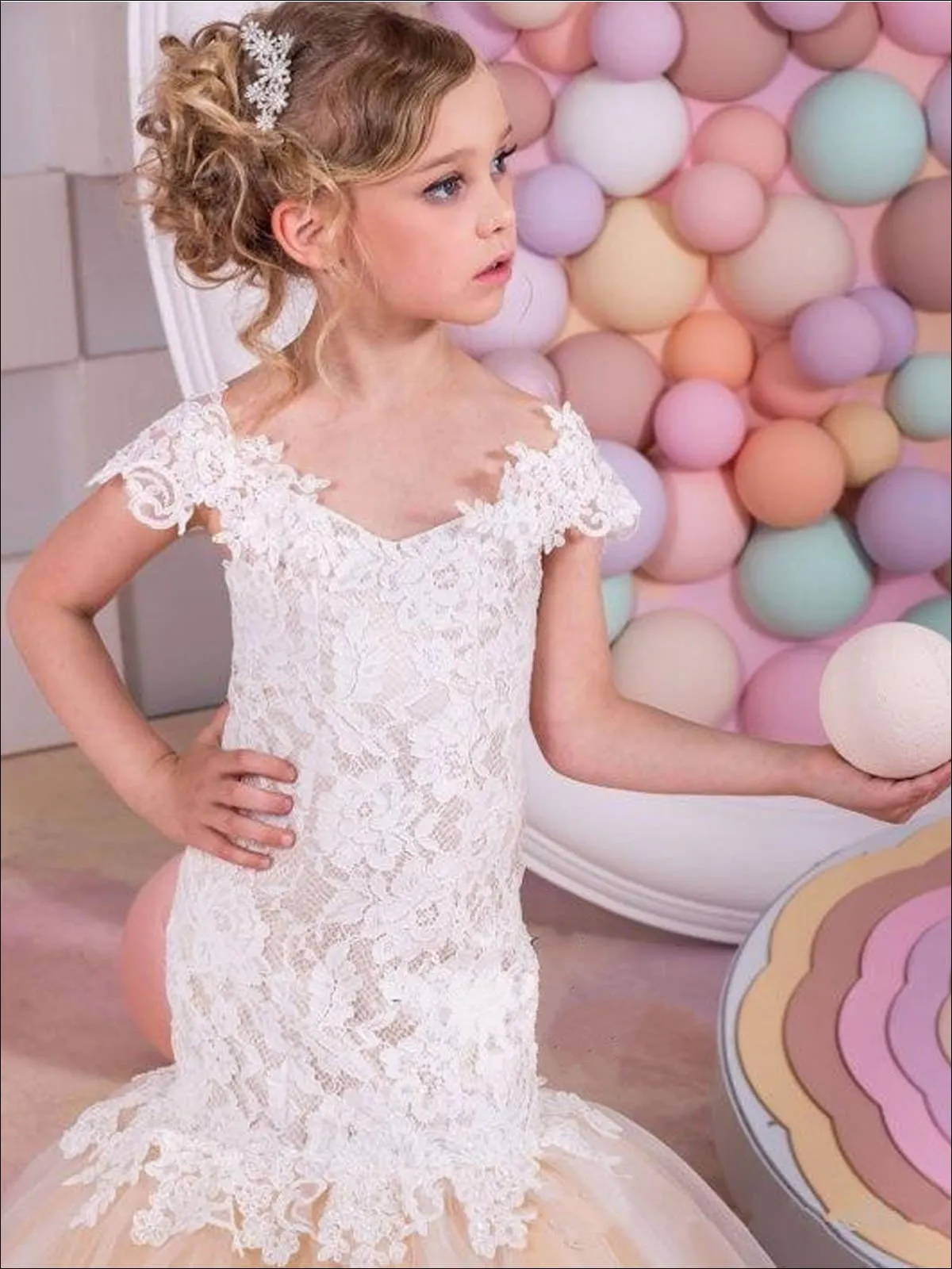 New Ways Lace Mermaid Flower Girl Gown