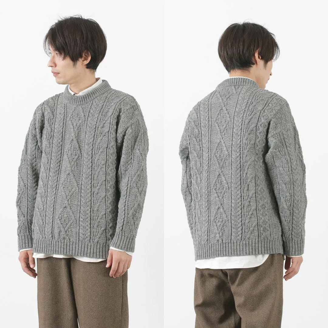 OLD DERBY KNITWEAR / Aran Crew Pullover