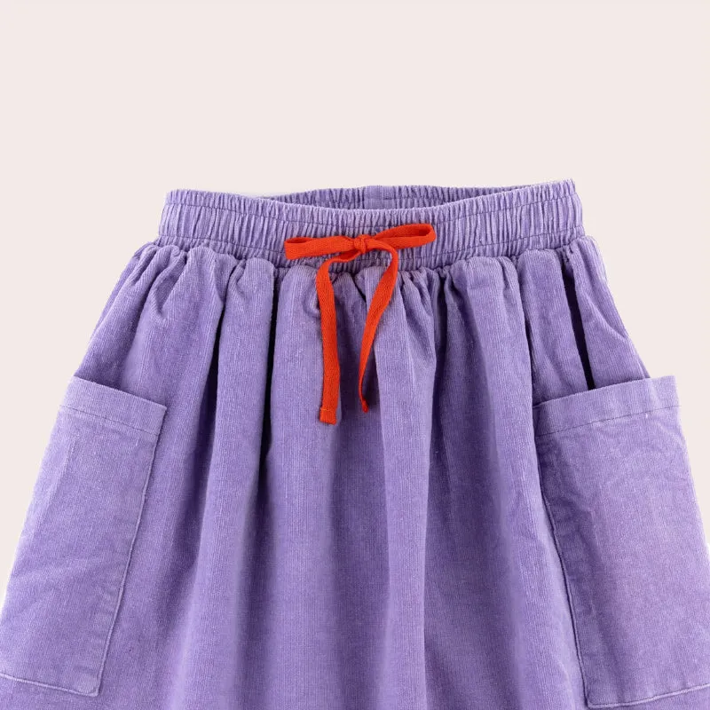 Olive & The Captain Cord Willow Skirt - Lilac