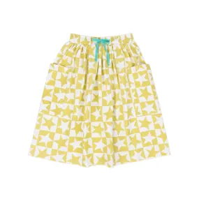 Olive And The Captain Willow Midi Skirt - Yellow Super Star