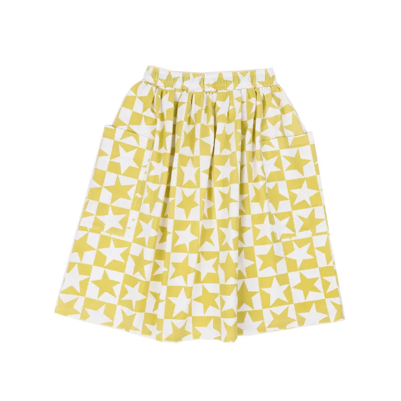 Olive And The Captain Willow Midi Skirt - Yellow Super Star