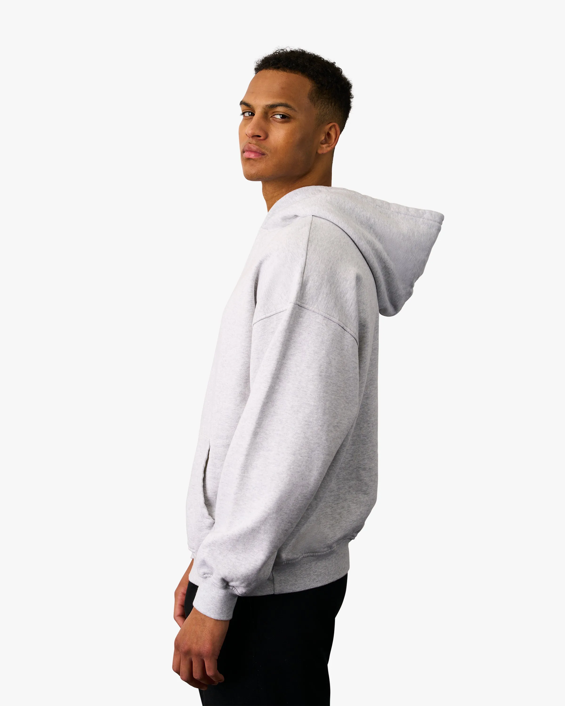 Organic Oversized Hood - Oyster Grey