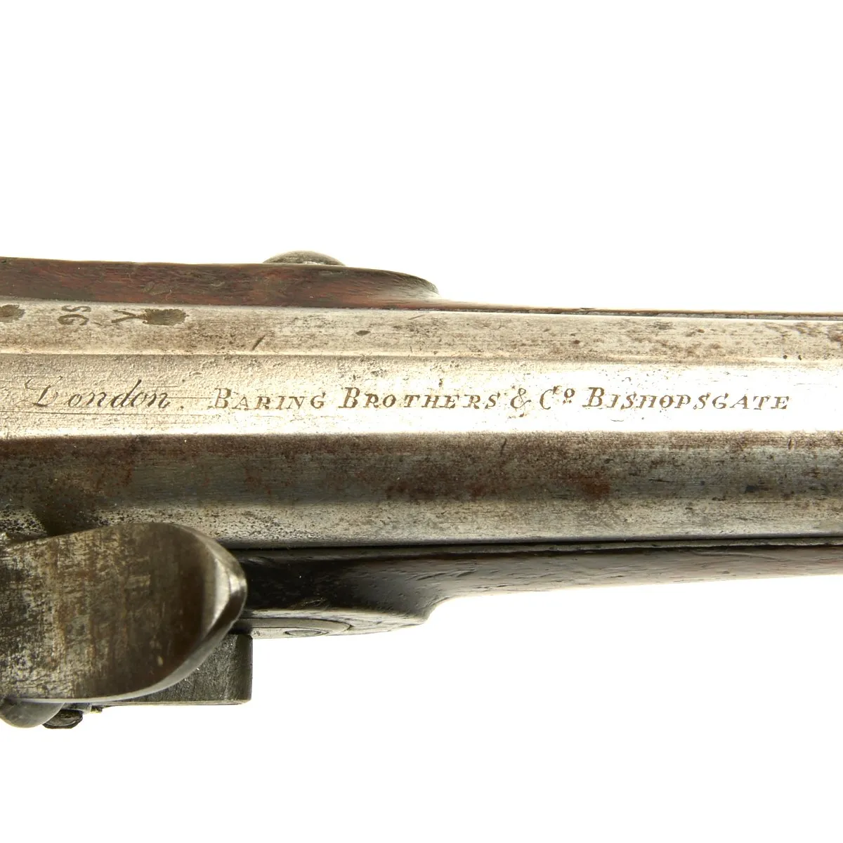 Original 1812 British Flintlock Pistol by Galton for Baring Brothers & Co Bank