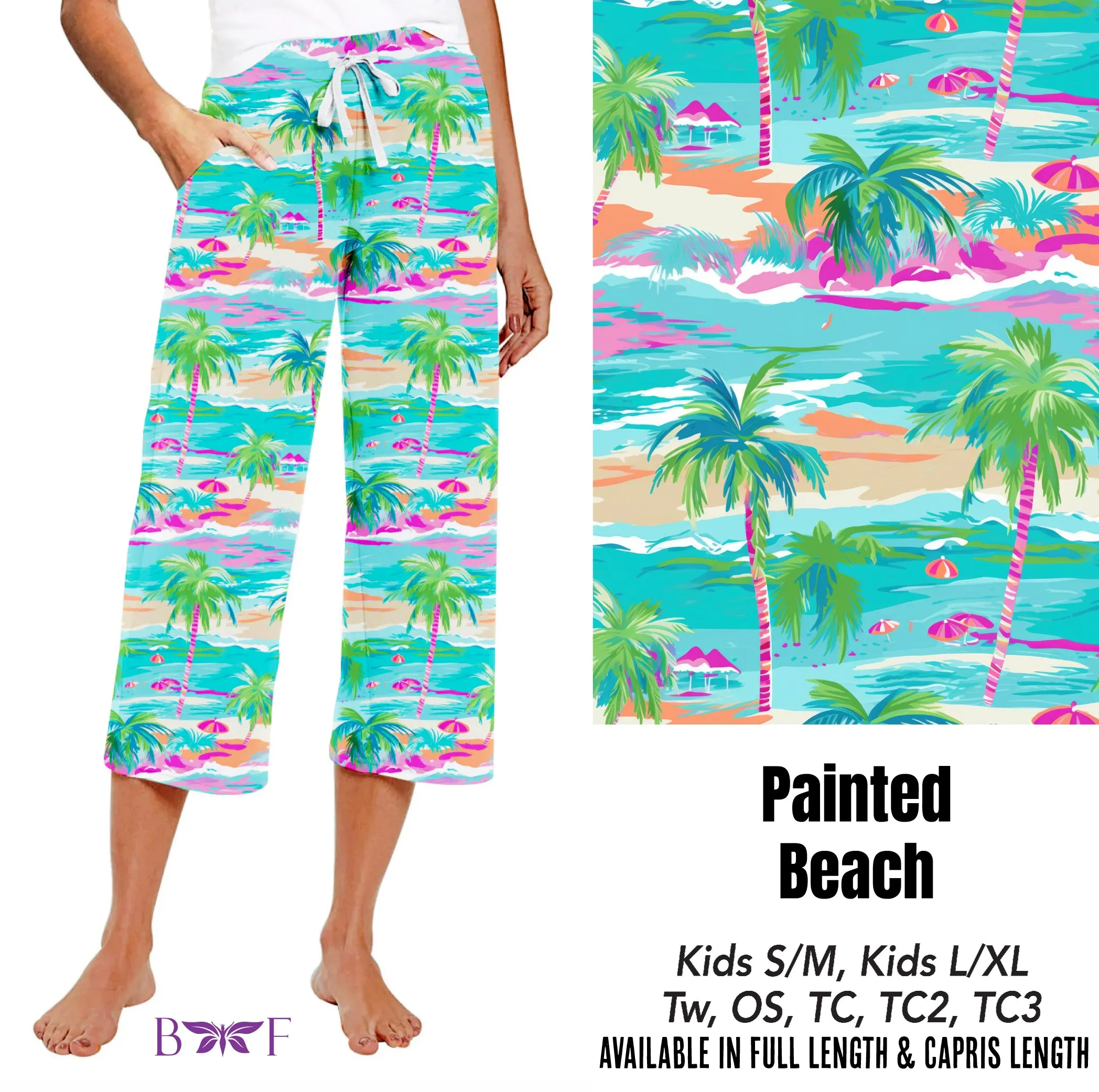 Painted Beach 8" Biker Shorts