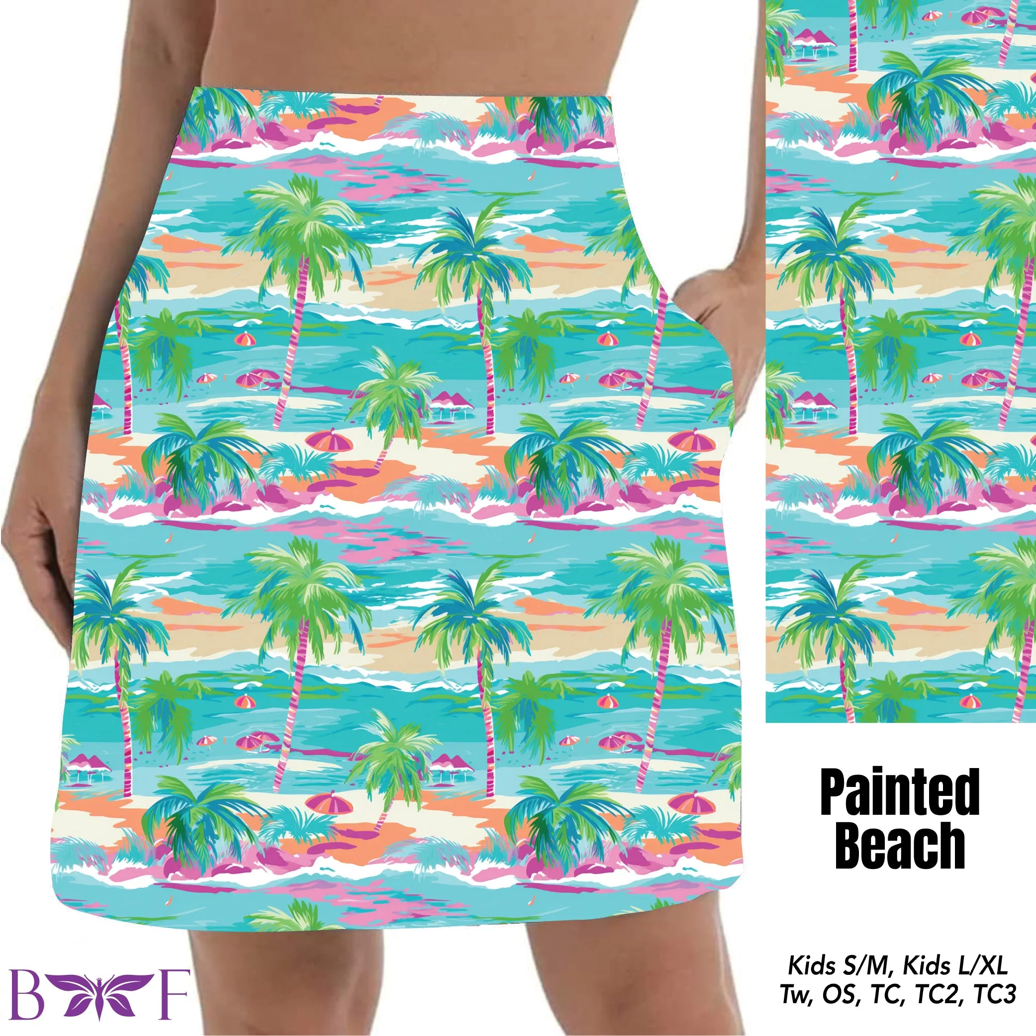 Painted Beach 8" Biker Shorts