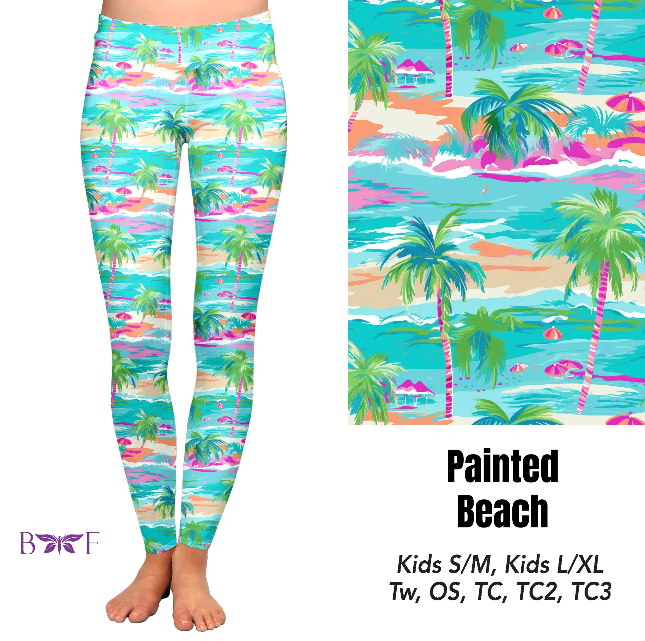 Painted Beach 8" Biker Shorts