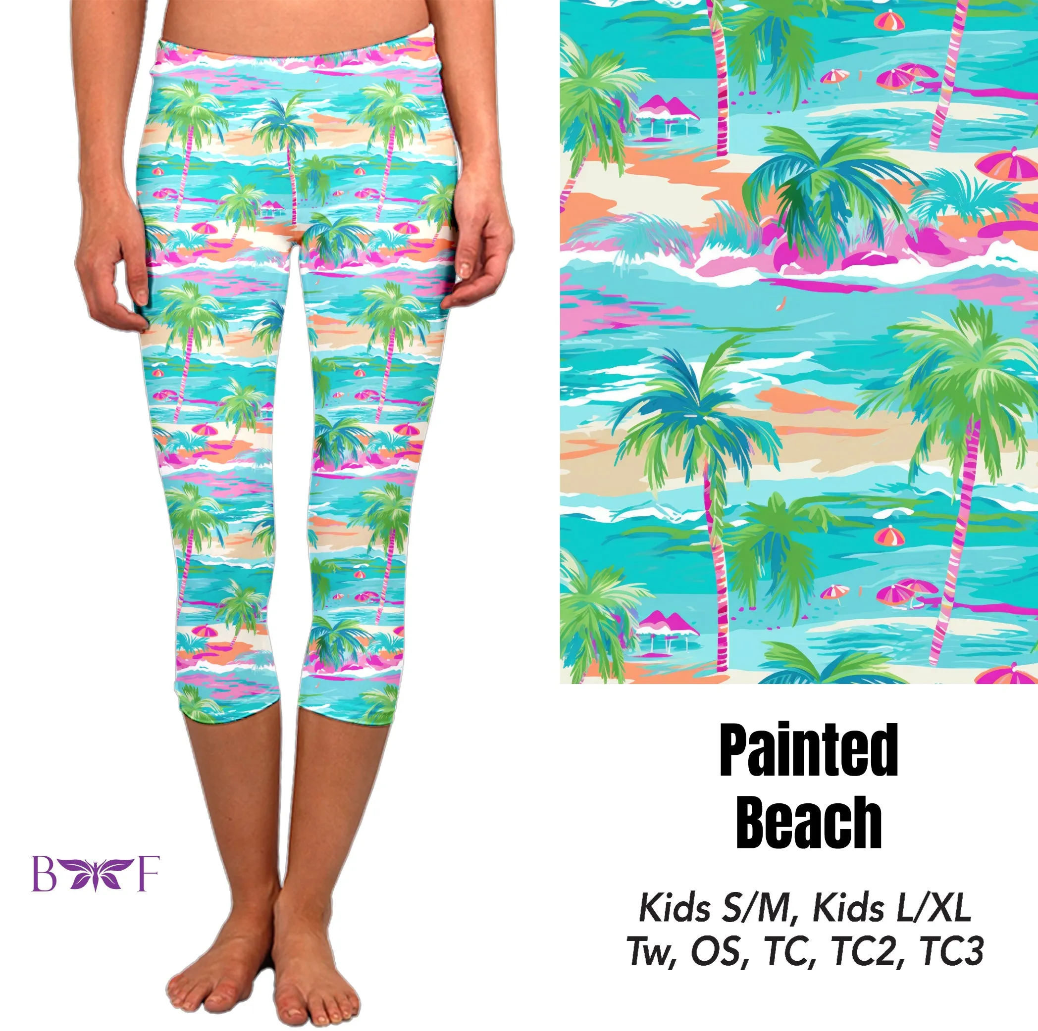 Painted Beach 8" Biker Shorts