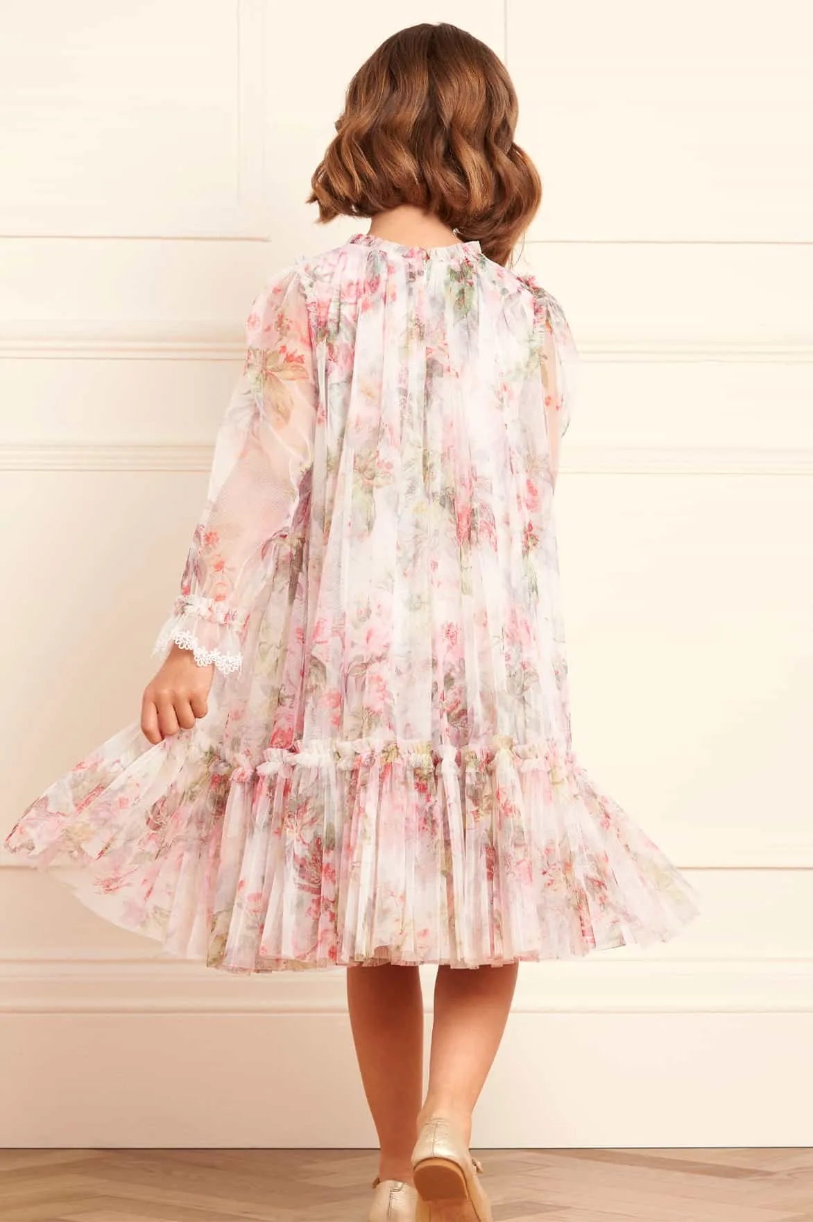 Paradise Garden Long Sleeve Kids Dress