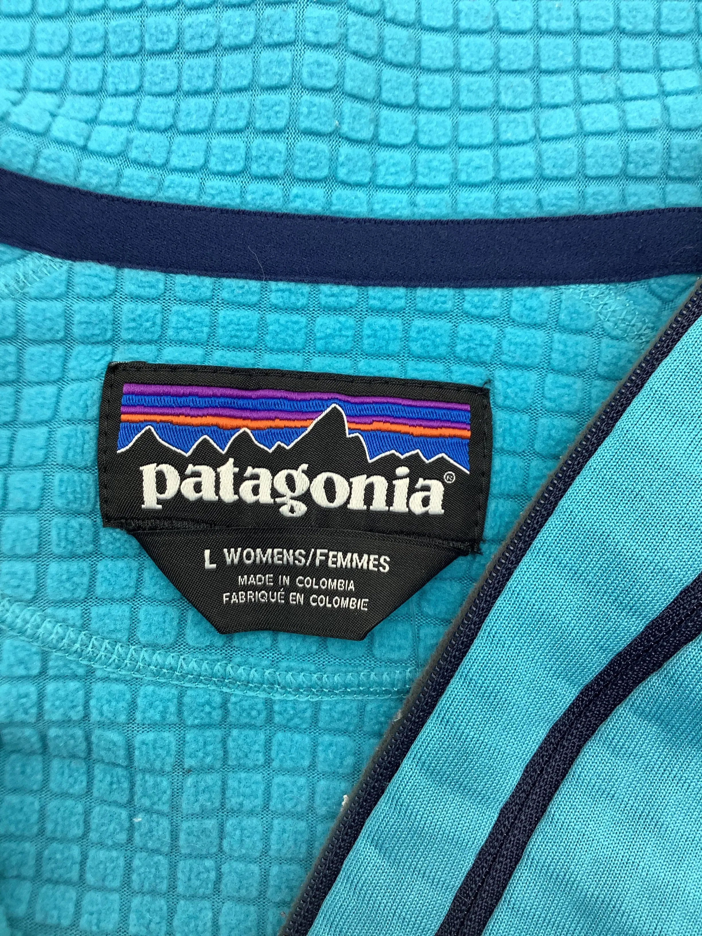 Patagonia Fleece 1/4 Zip Pull Over Blue Size: L