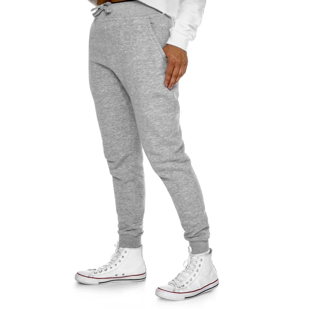 Peach and Yellow Flower Premium Fleece Joggers