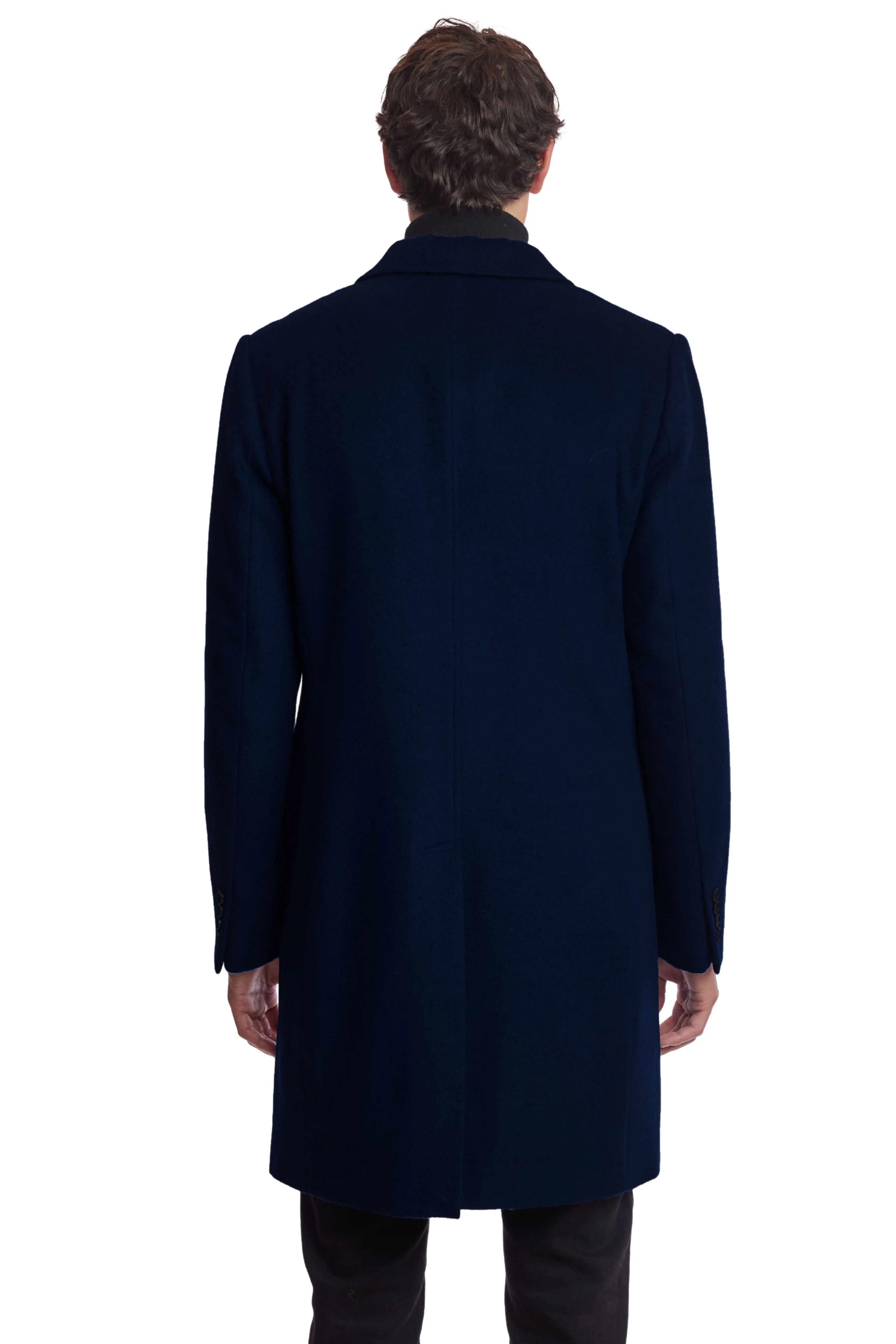 Peak DB Coat - slim - Dark Navy Soft Touch