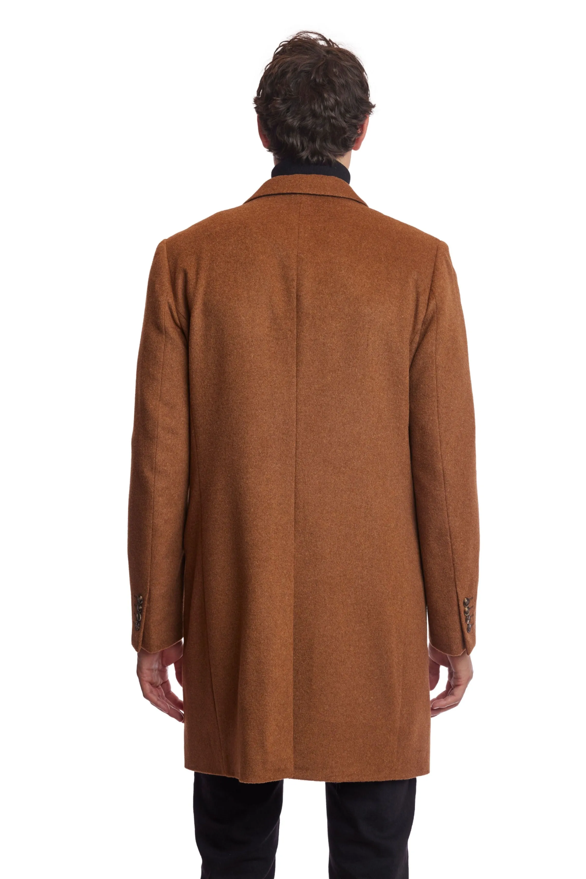 Peak Topcoat  - slim - Cognac Soft Touch