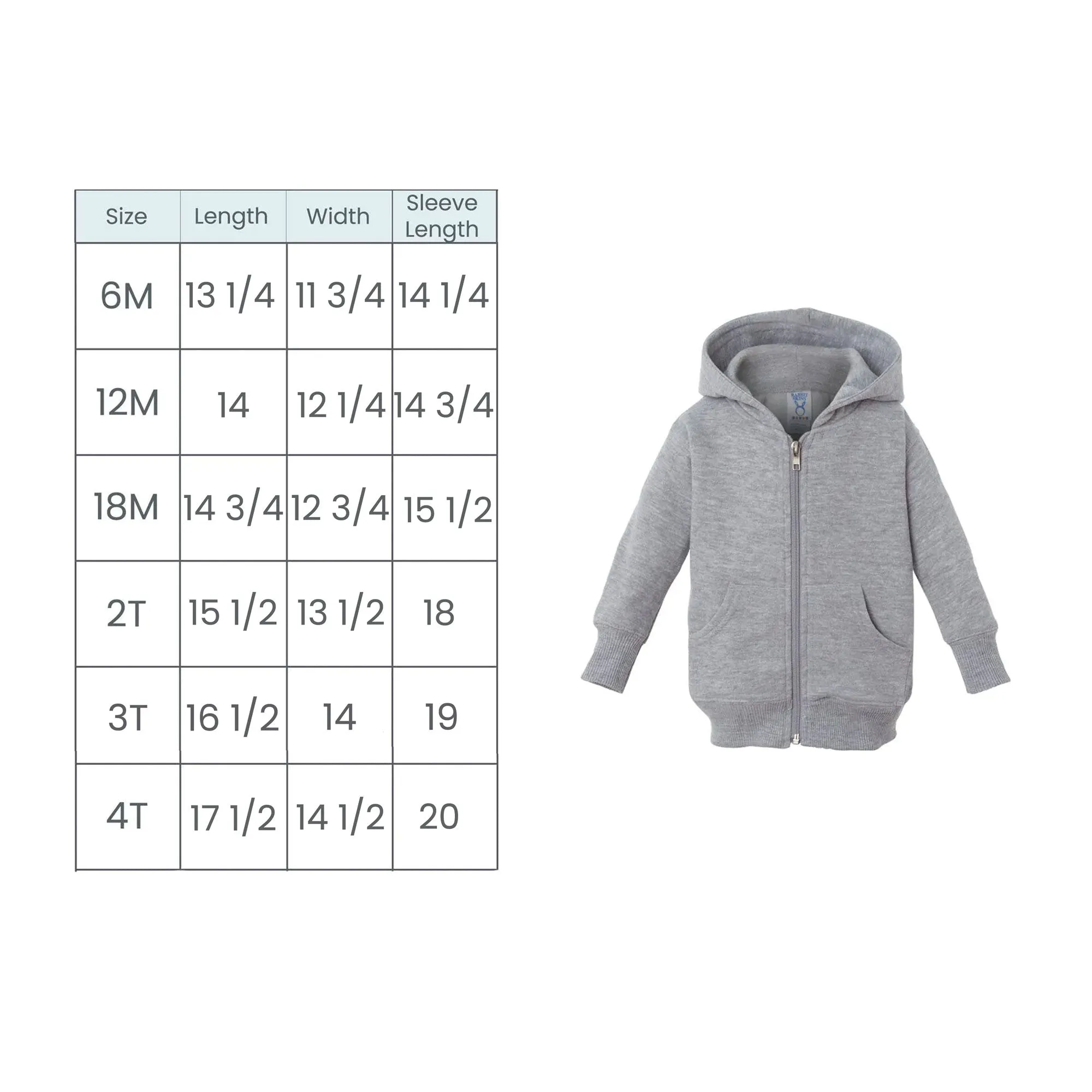 Personalized Infant/Toddler Full Zip Hoodie