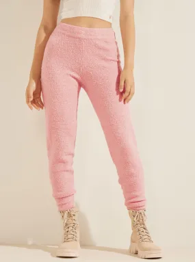 Pink Reeda Lurex Boucle Joggers