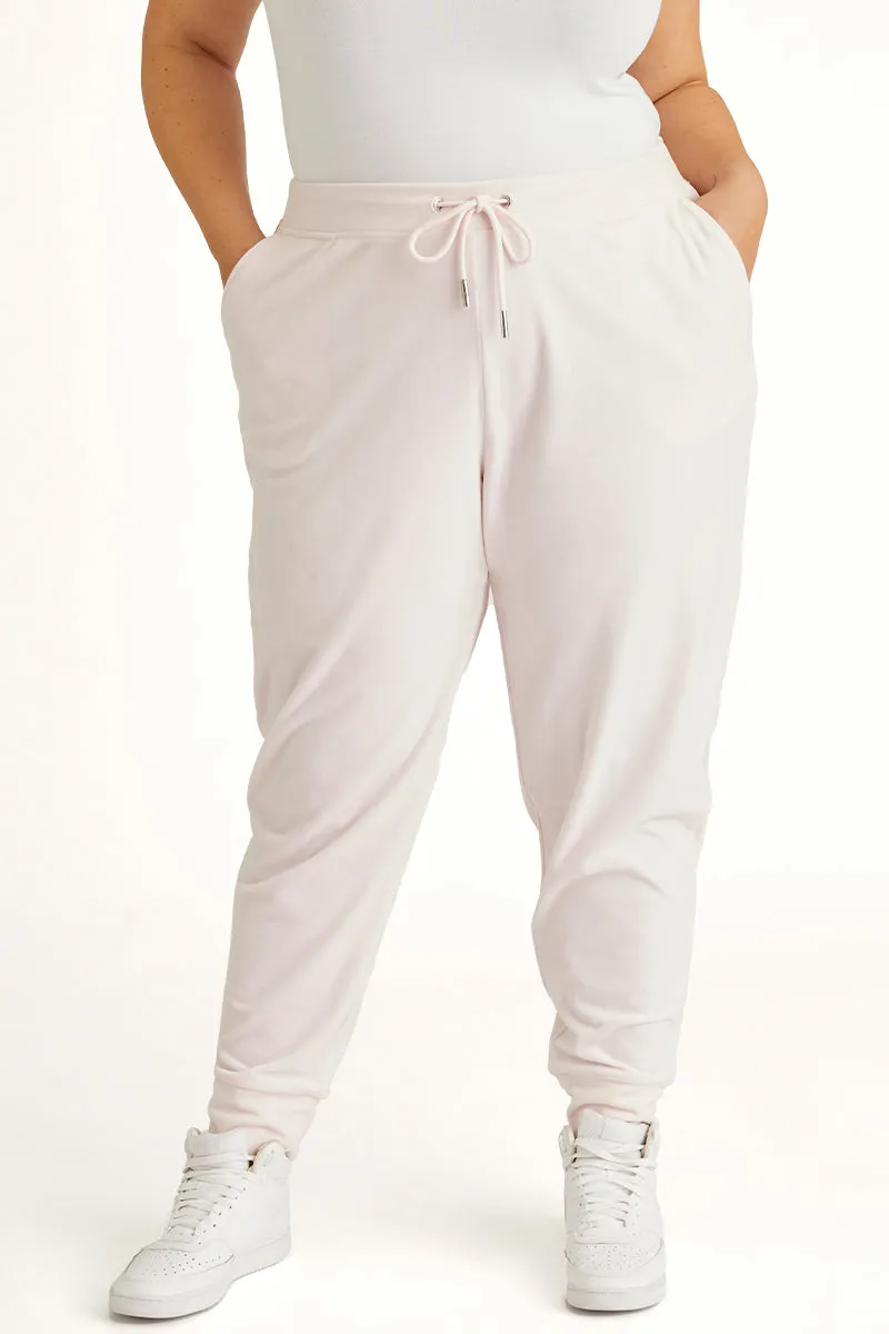 Plus-Size Big Bling Velour Jogger