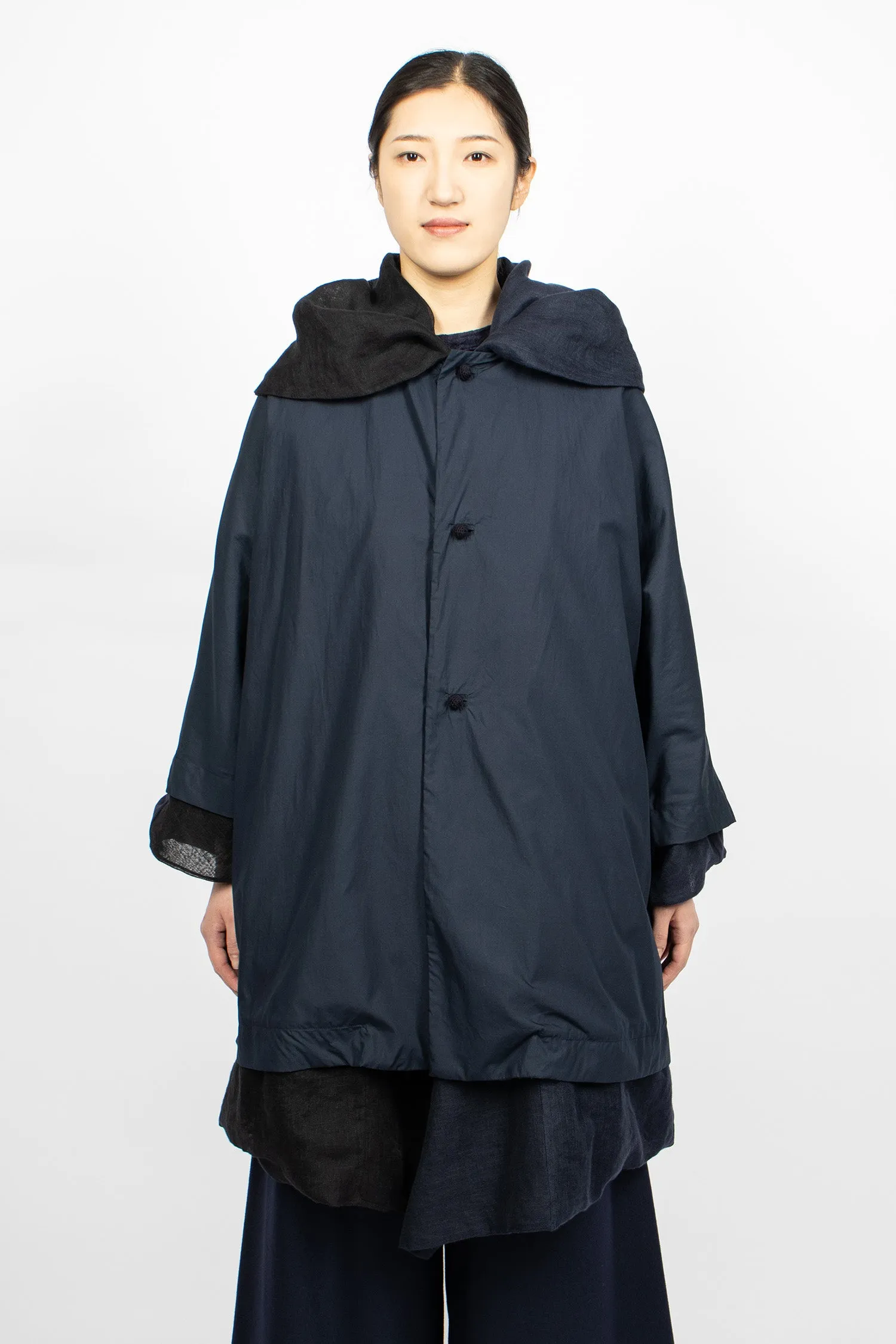 Poppy Reversible Coat Navy Blue