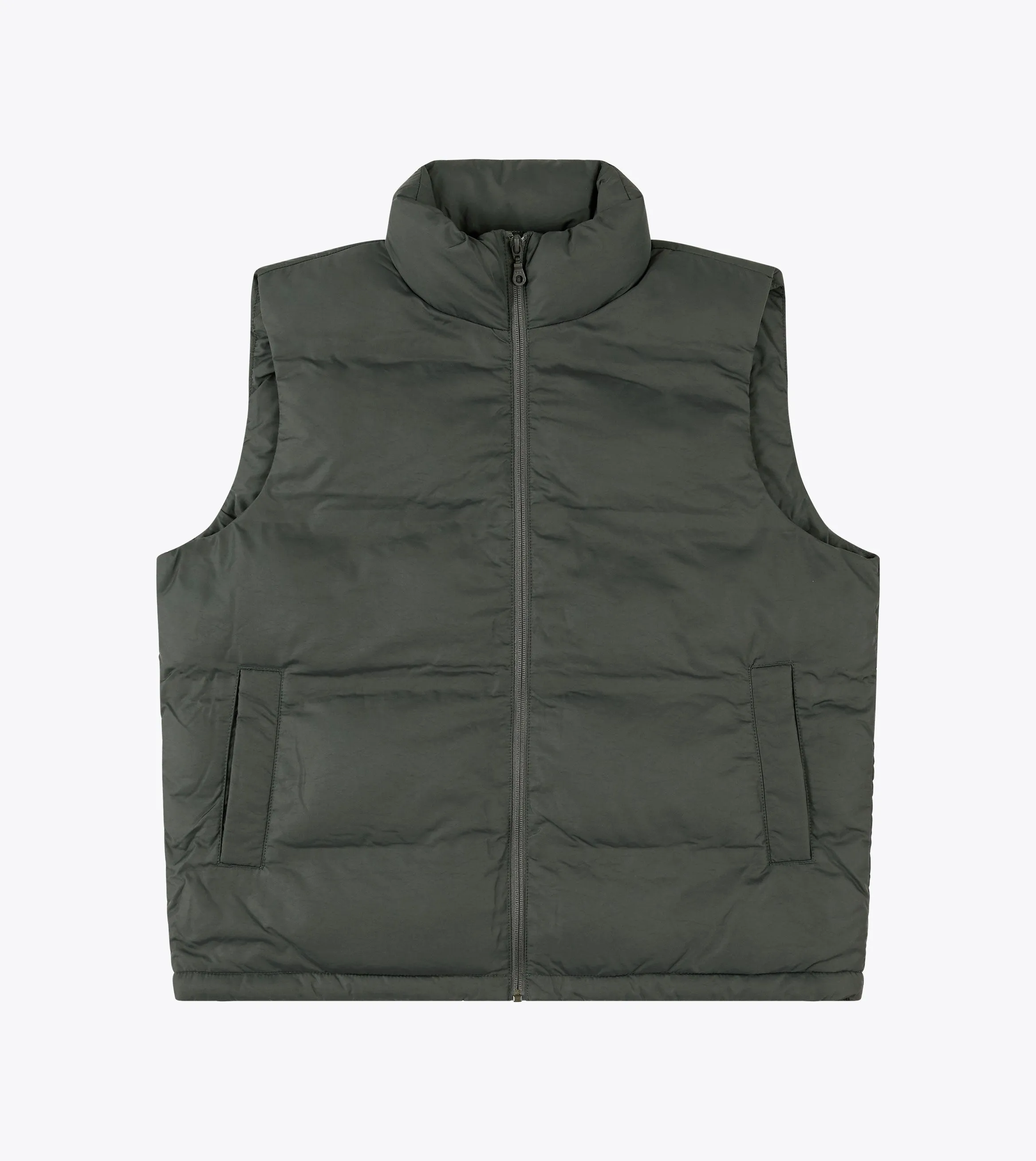 Powells Puffer Vest Dk Army