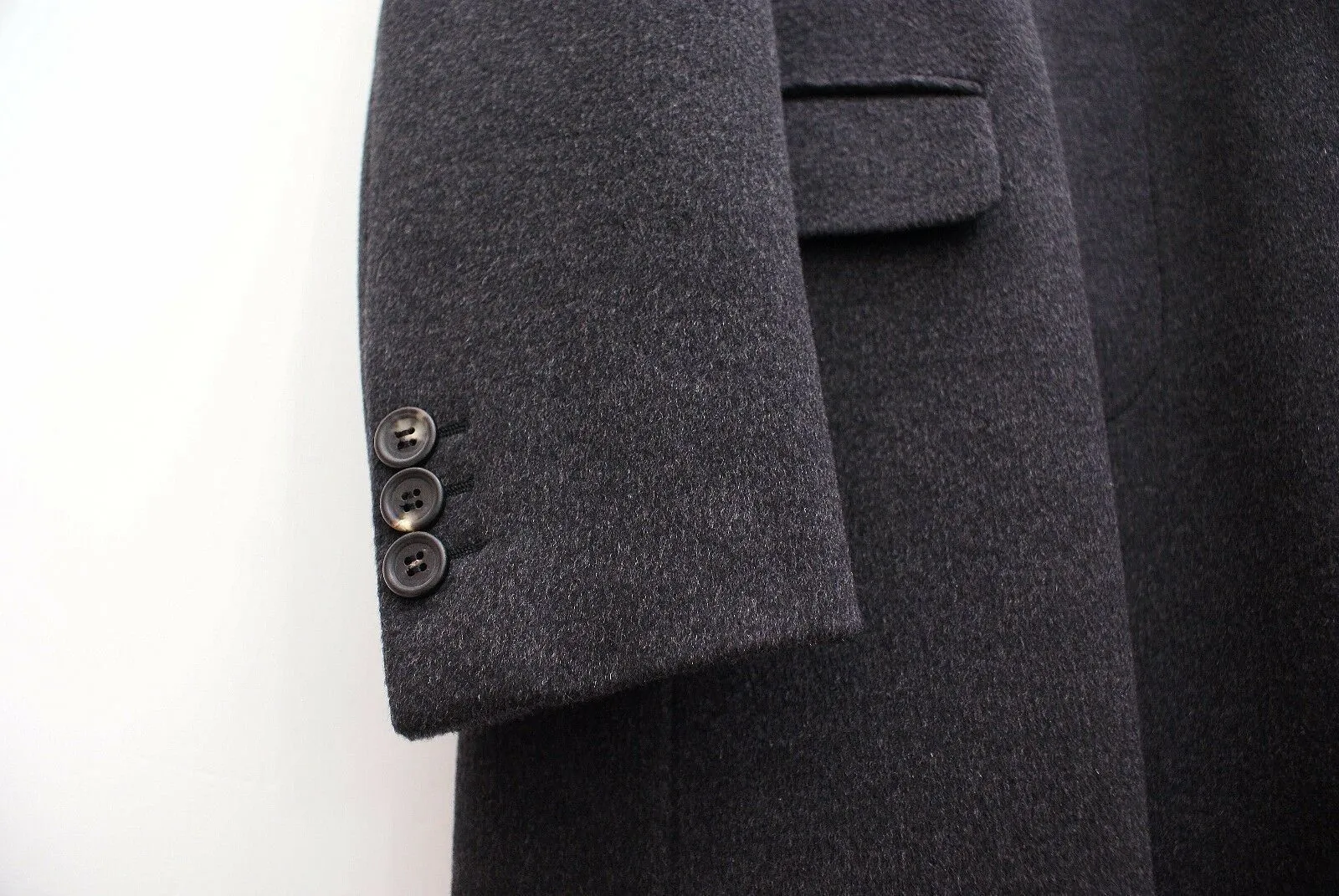 Prada Camel Hair Smart Over Coat in Anthracite Grey