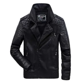 PU Faux Leather jacket Male New Winter Jackets