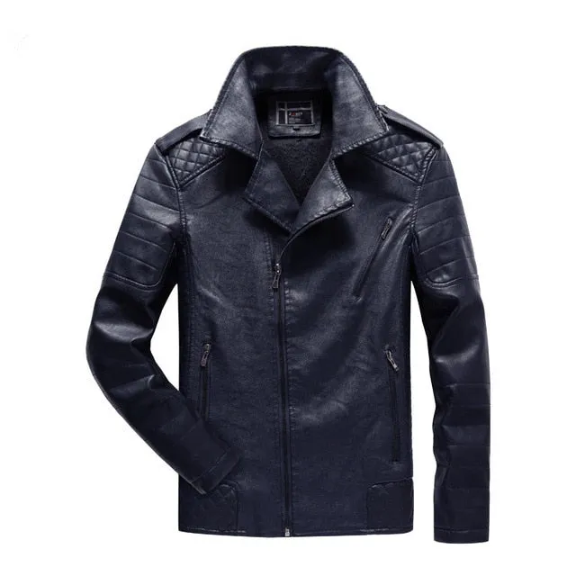 PU Faux Leather jacket Male New Winter Jackets