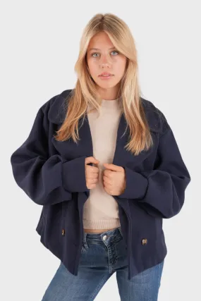 "Fall" coat navy