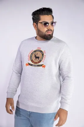 Rare Embroidered Grey Sweatshirt (Plus Size) - W21 - MSW031P