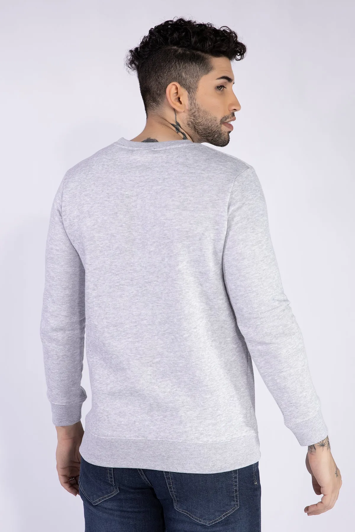 Rare Embroidered Grey Sweatshirt - W21 - MSW031R