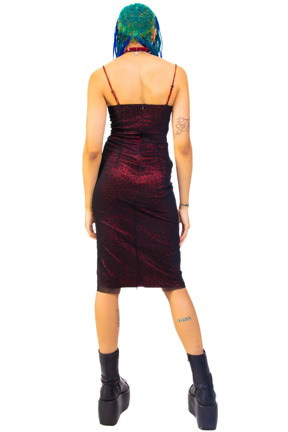 Red Cheetah Cameron Dress