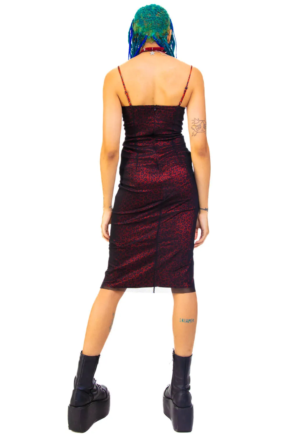 Red Cheetah Cameron Dress