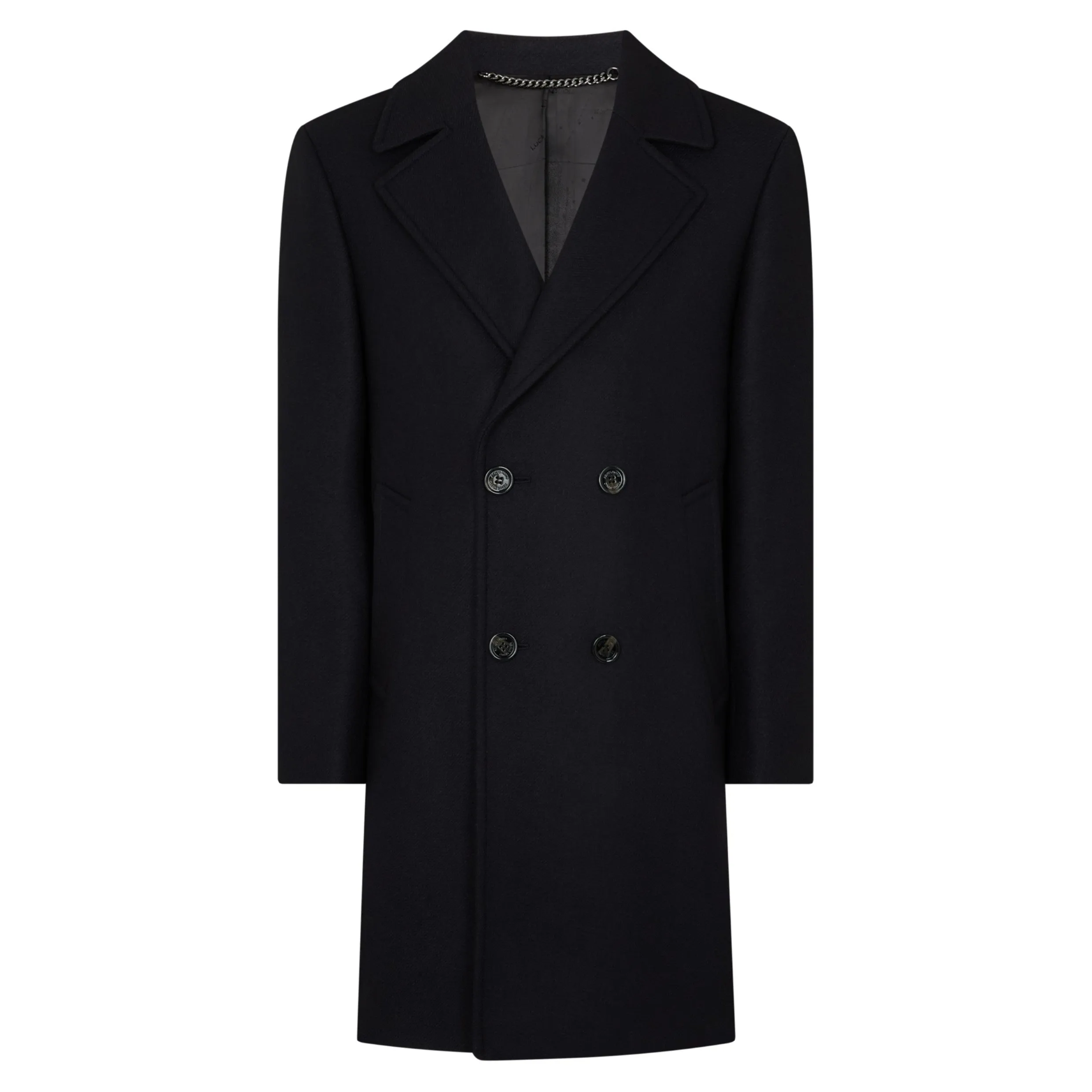 Remus Lochlan Full Length Overcoat Dark Navy 90700