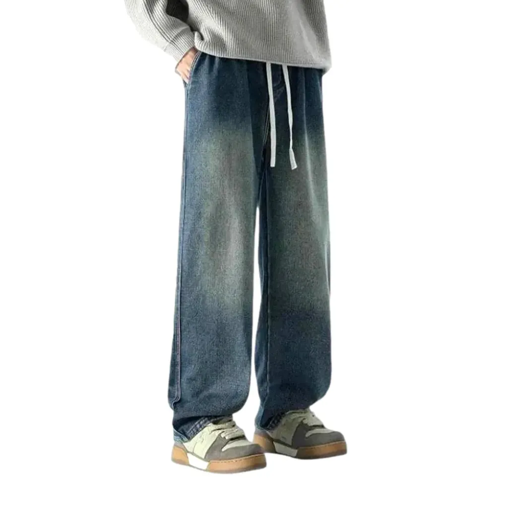 Retro style slouchy men's jeans joggers