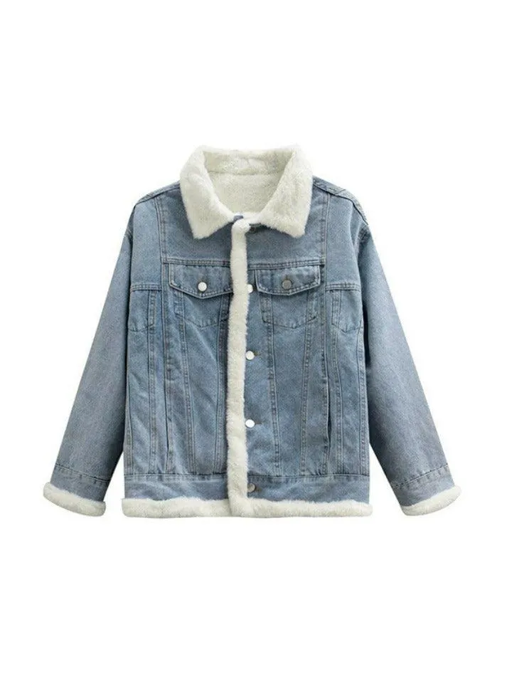 Reversible Denim Fleece Jacket