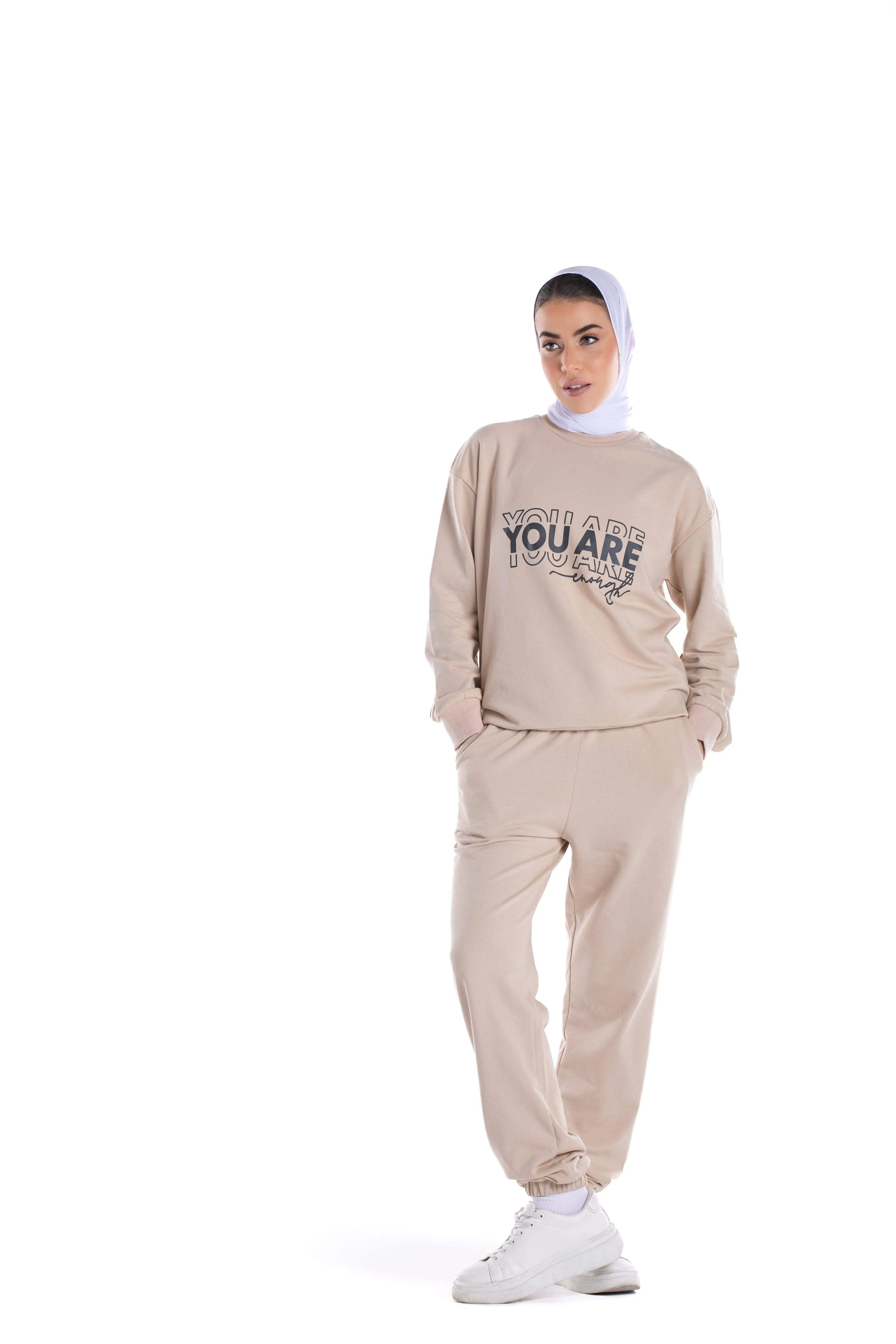 Ribbed Edges Lounge Sweatshirt