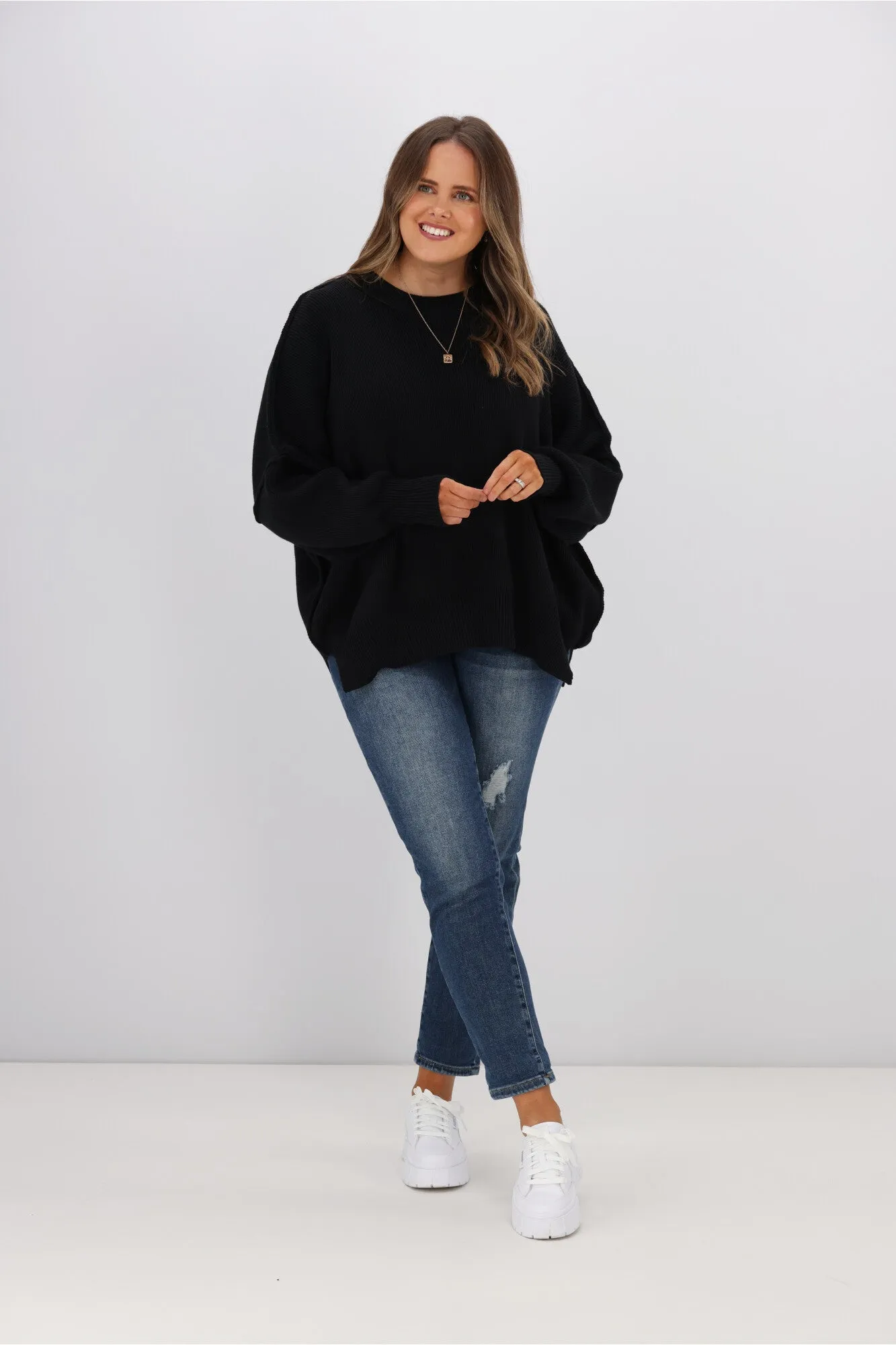 Sass Leora Knit Jumper Black