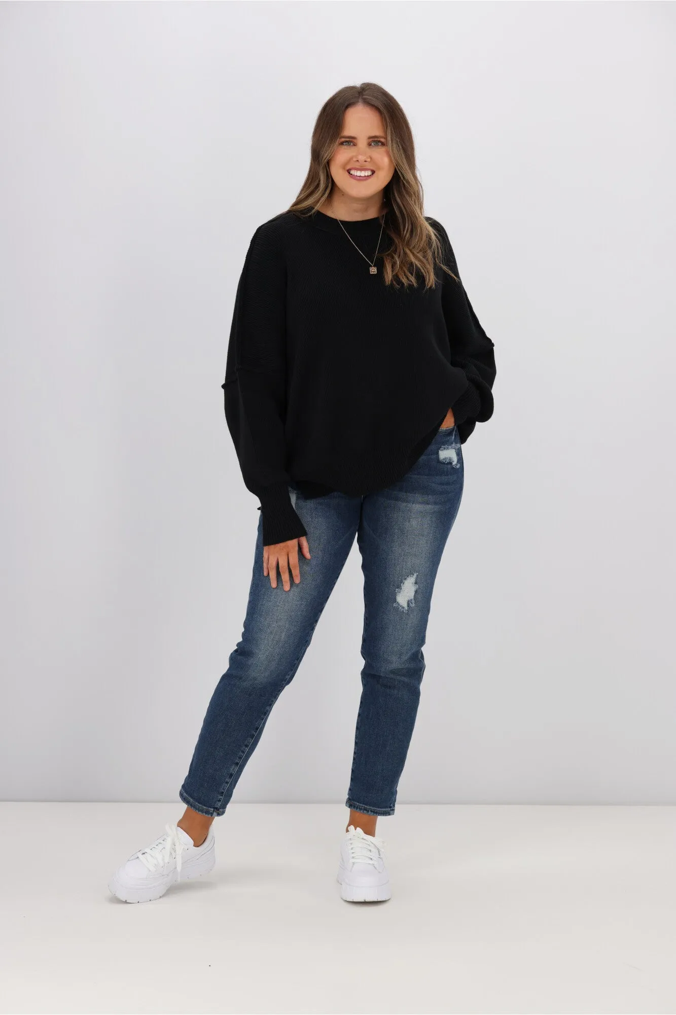 Sass Leora Knit Jumper Black